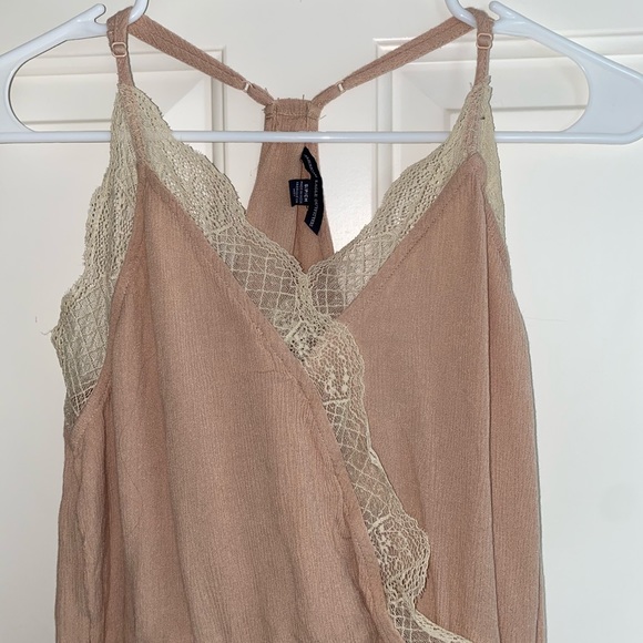 Dusty Rose Pink Lace Trim Tank Top - Picture 3 of 5